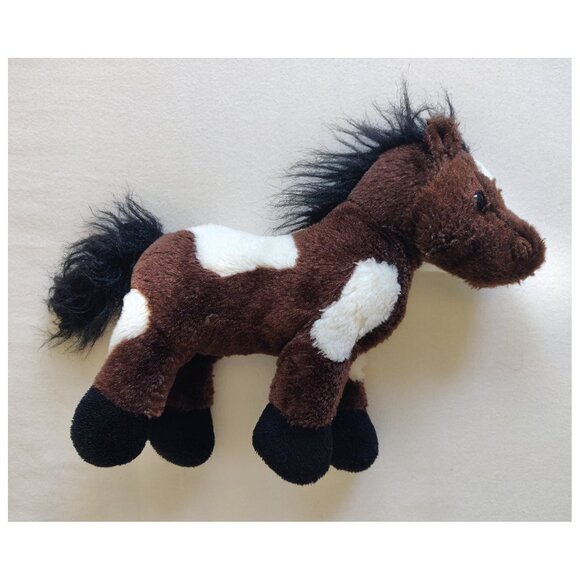 Ganz Webkinz Pinto Horse Plush Stuffed Animal Brown White 9" No code. - Picture 2 of 4
